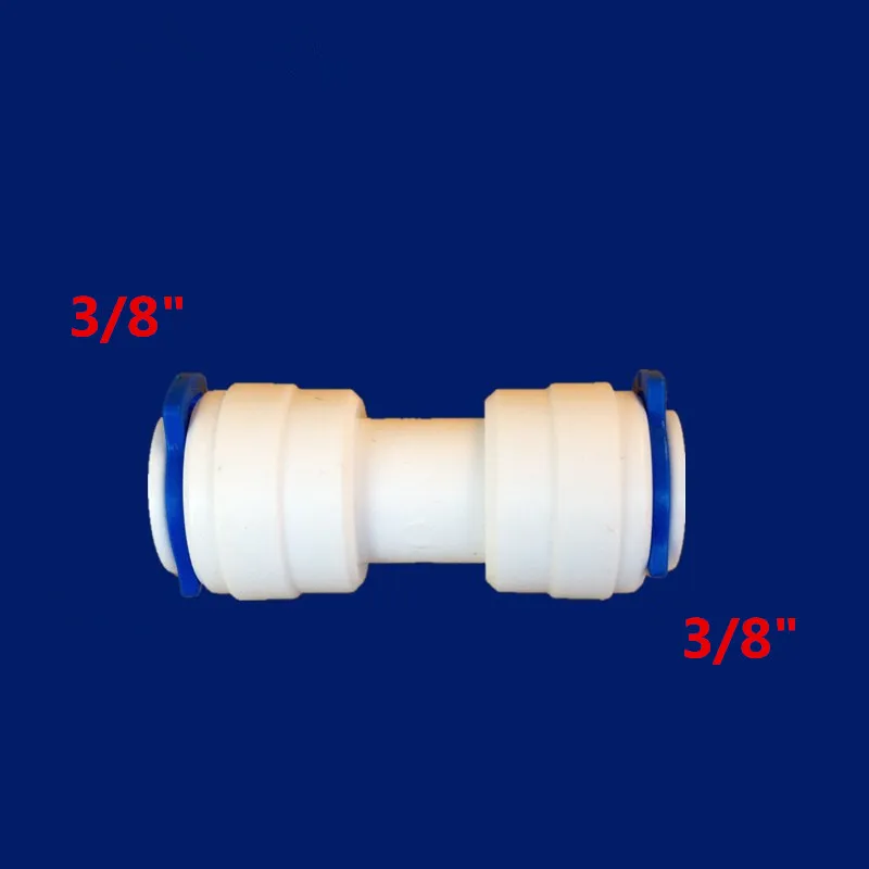 

5pcs 3/8" - 3/8" OD Tube Straight PE Pipe Fittings Quick Fitting Connector for Reverse Osmosis (RO) & Water Filter Units
