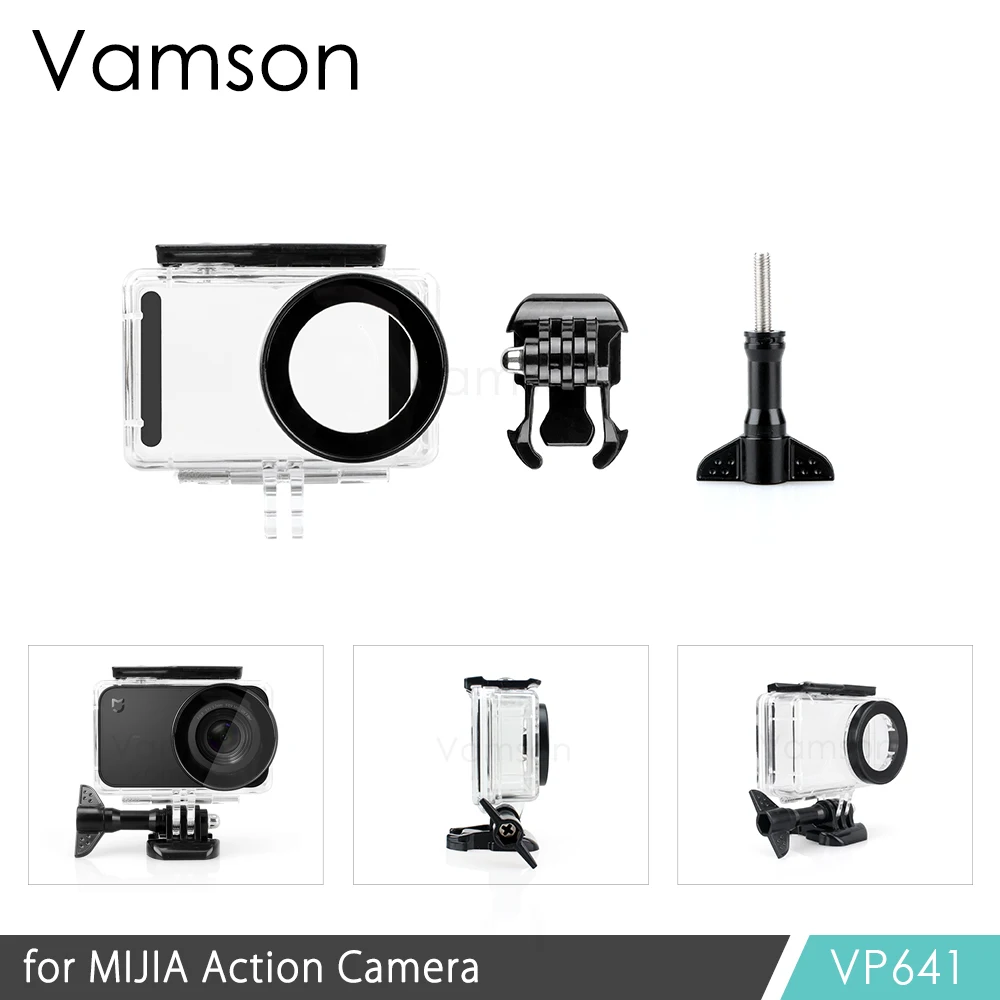 

Vamson for Xiaomi mijia Diving Waterproof Case for Mi jia Sports Camera Case 4K Action Camera Protective Housing VP641