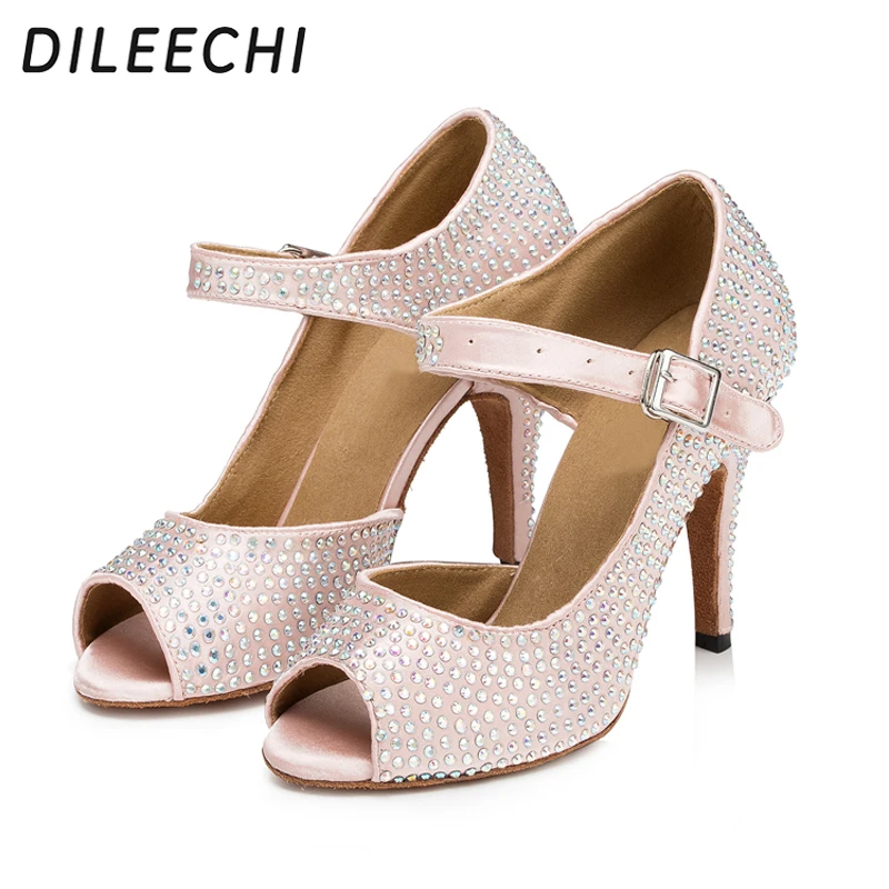 DILEECHI Новые популярные женские туфли на высоких каблуках с бриллиантами обувь для