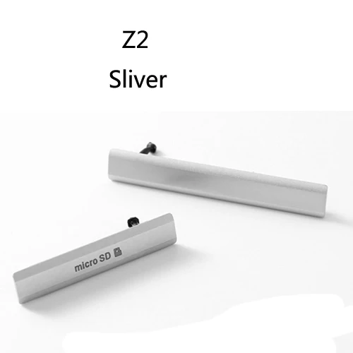 Micro SD sim-карта usb слот для зарядки пылезащитный чехол Пылезащитная заглушка для sony Xperia Z1 L39h C6903 Z2 Z3 Compact D5803 D5833 L55T D6603 - Цвет: Z2 L50W Sliver