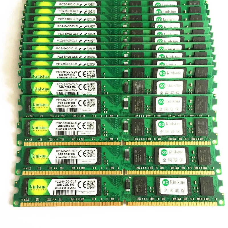 

Оперативная память Kinlstuo DDR2 2 Гб, ОЗУ для настольного компьютера, 800 МГц PC2-6400 240Pin 1,8 в CL6, новая оперативная память ddr2 2 Гб