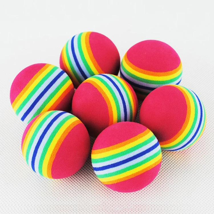 50pcs/bag EVA Foam Golf Balls Hot new Yellow/Red/Blue Rainbow Sponge Indoor golf Practice ball Training Aid | Спорт и развлечения