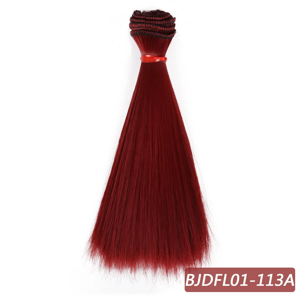 Bybrana 15 см* 100 см куклы красочные BJD парик DIY синтетические волокна прямые BJD волосы для кукол