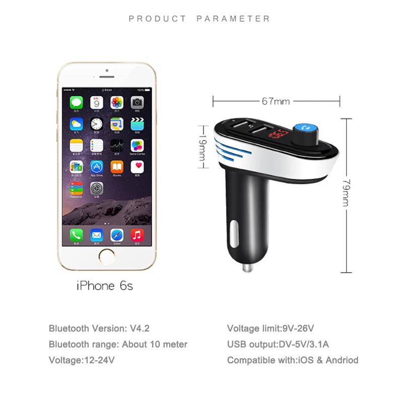 JINSERTA USB флешка музыкальный плеер Bluetooth fm-передатчик автомобильный комплект