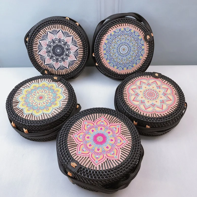 Плетеная сумка ручной работы для женщин богемный пляжный саквояж в стиле ретро