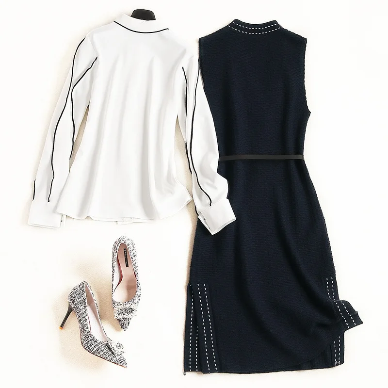 Женский трикотажный топ с длинным рукавом осень 2018| |