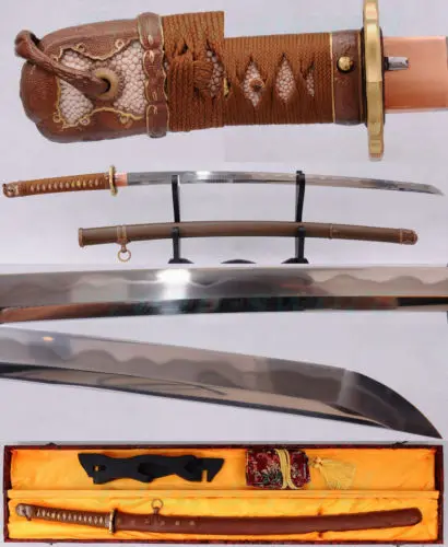 TRADITION CLAY TEMPERED FOLDED STEEL BLADE JAPANESE NAVY MILITARY OFFICER SWORD | Дом и сад