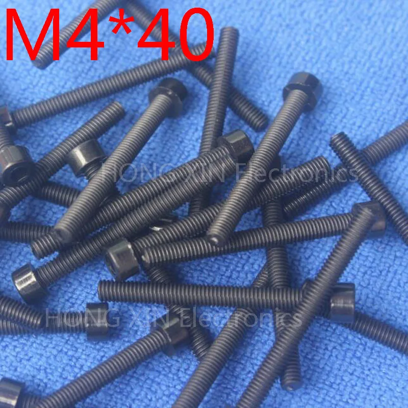 Черные винты M4 * 40 с внутренней шестигранной головкой из нейлона 1 шт. мм