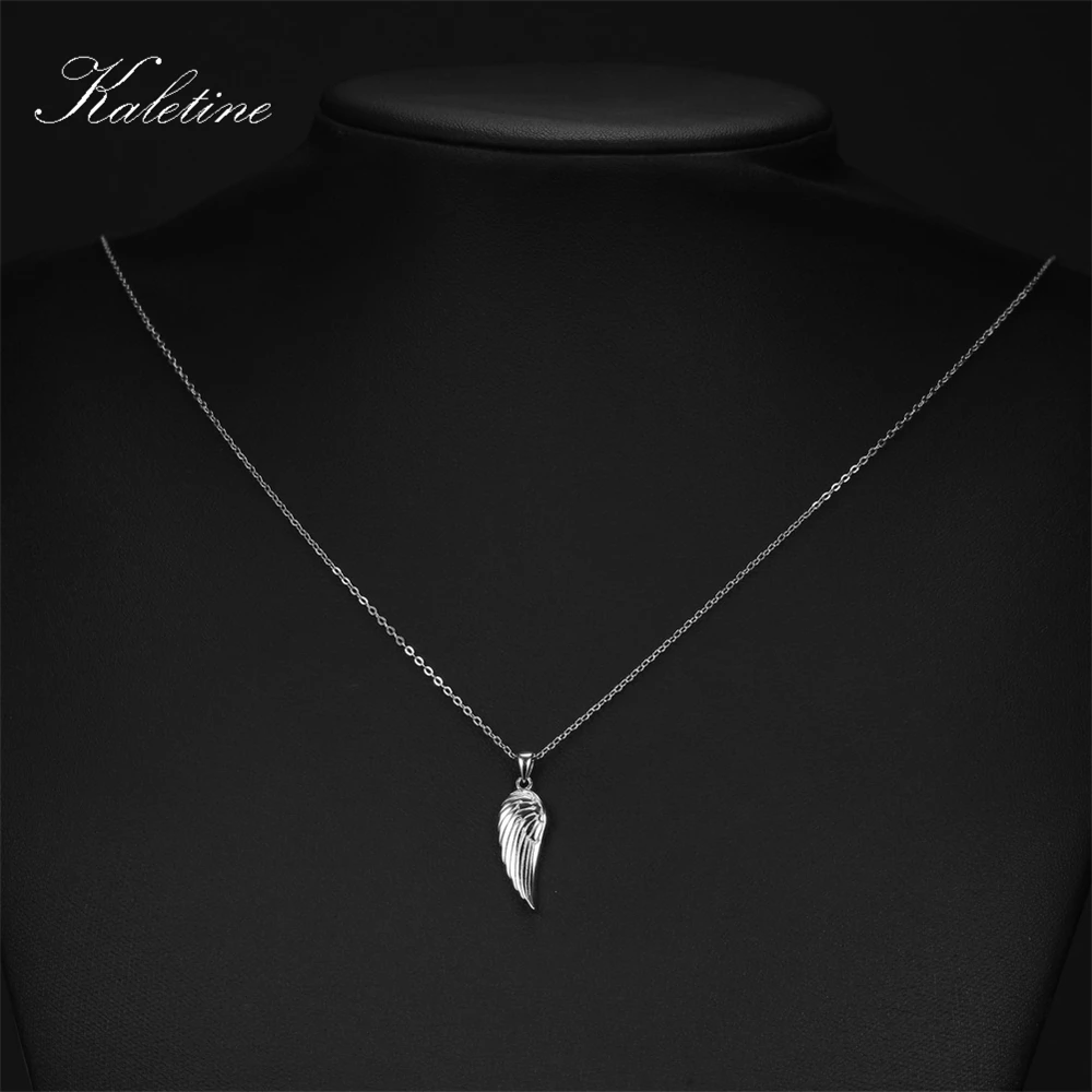Подлинная стерлингового серебра 925 Bling Shine игристые Полный CZ камень крыла Перо Подвеска Шарм Цепочки и ожерелья