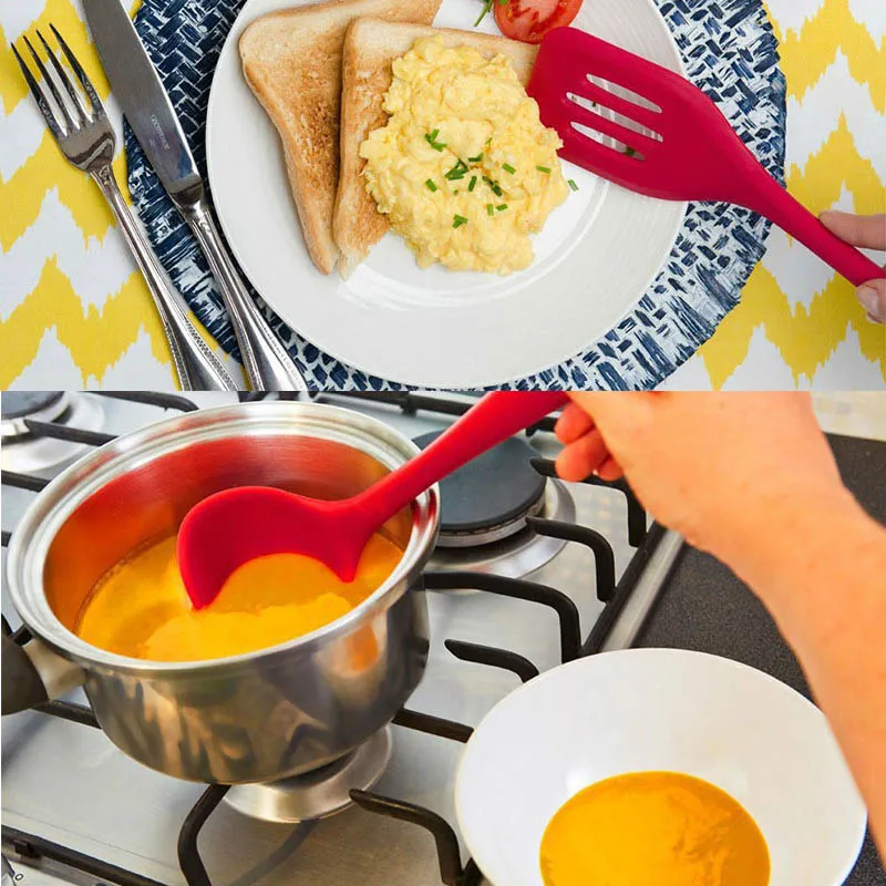 5 шт. кухонные принадлежности из пищевого силикона с антипригарным фильтром | Дом