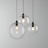 nordic industrial clear and glass ball pendant lamp restaurant bar cafe hanging lamp ceiling ligh hall club store