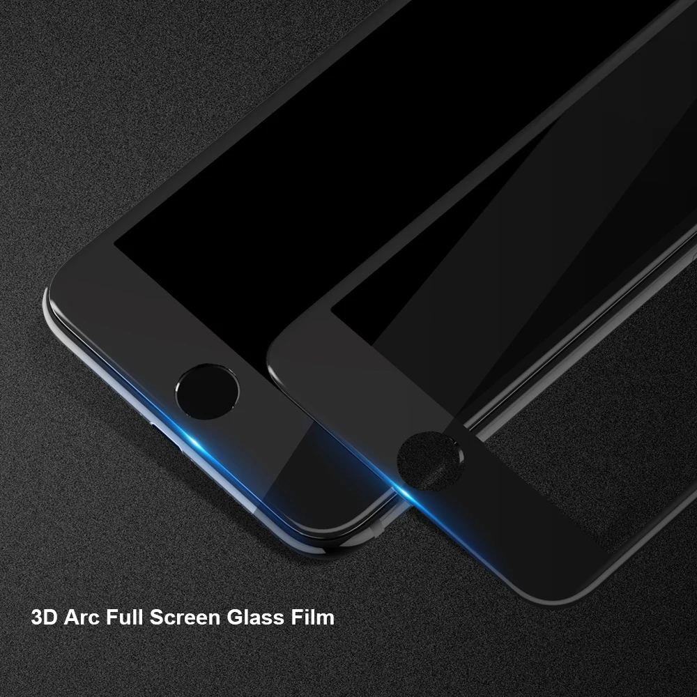 KISSCASE Full Screen Protector For iPhone X 6 6s Plus 7 8Plus Case Red Tempered Glass 3D Film Cover |