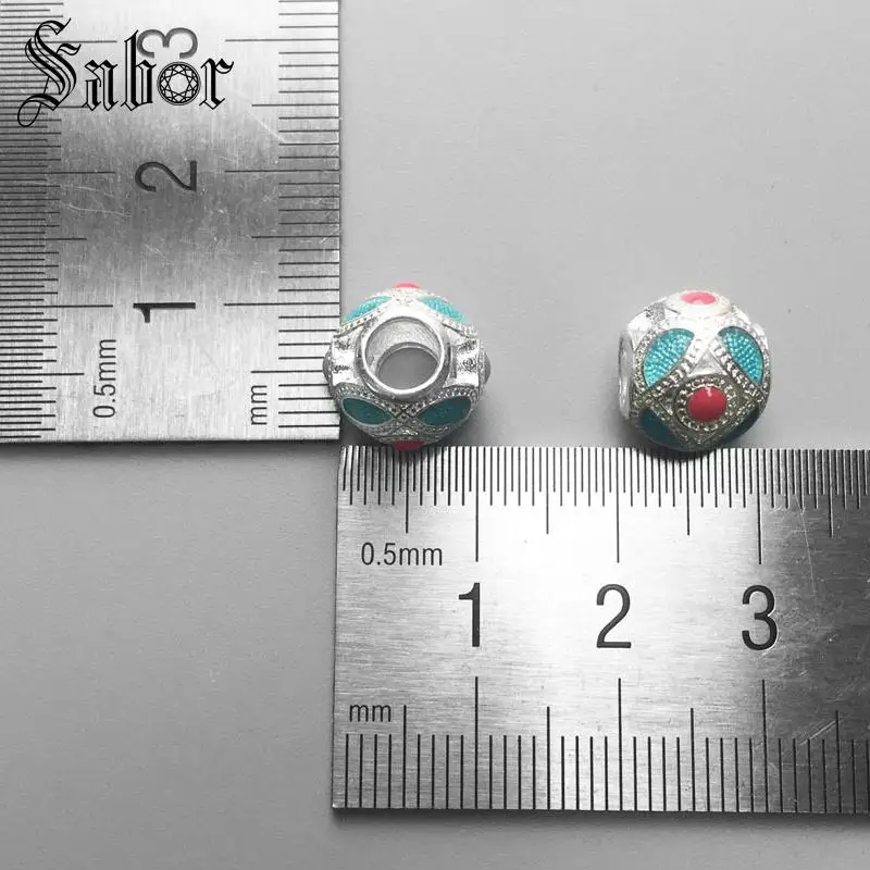 jewellery DIY Beads Green &amp Red Ethnic 2020 silver colour jewelry Gift Women Men Boy Girl Fit Bracelets Necklace Choker mens | Украшения