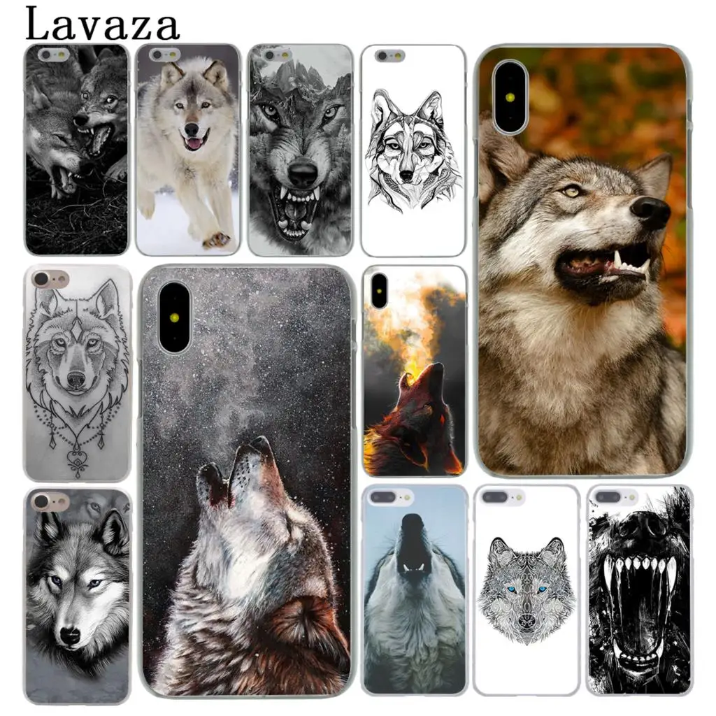 Жесткий чехол для телефона Lavaza Fierce Snow Wolf iPhone XR X XS 11 Pro Max 10 7 8 6 6S 5 5S SE 4S 4|case for iphone|case