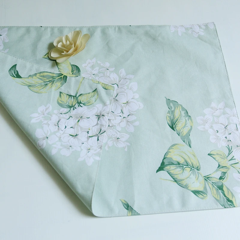 4Pcs Green Hyacinth Printed Placemat Dining/Kitchen Table Mat Pad Tableware Utensil Restaurant Catering Acessorios De Cozinha | Дом и сад
