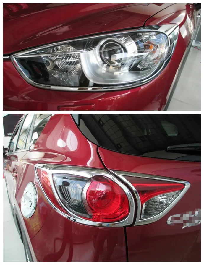 Накладка на переднюю и заднюю фару из АБС пластика для Mazda CX 5 2012 2013 2014 2015