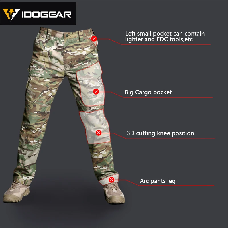 Тактические штаны IDOGEAR M2 охотничьи боевые брюки страйкбольные camoflage MultiCam
