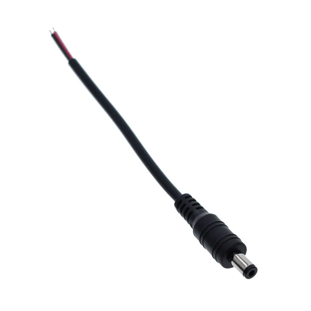 1pcs DC Male ShengYang 1 комплект 5,5x2,1 штекер DC мужской или женский кабель провода разъем для 3528 5050 светодиодные ленты светильник для diy - Цвет: 1pcs DC Male