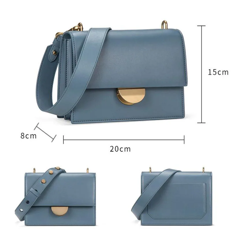 Genuine Leather Women bag Ms handbag new shoulder fashion portable Messenger Leisure Small square package | Багаж и сумки