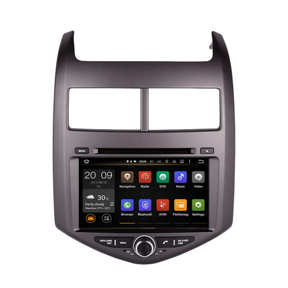 Android 8.0 Octa Core 4GB RAM Car Multimedia Player with Bluetooth For Chevrolet Aveo 2011- Radio Stereo GPS Navigation | Автомобили и