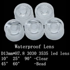 13 мм 3535 CREE XPE XPE2 XPG XPG2 XTE EpiledSemiled 3535 светодиодный объектив водонепроницаемый 3030 чип диод прозрачный бисер поверхность интегрированный объектив