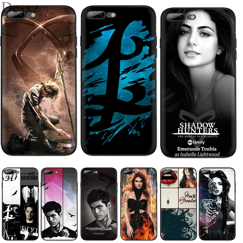 Black Soft Tpu Case American Tv Series Shadowhunters Cover For iPhone 11 Pro 5 5s SE 6 6s 7 8 Plus X XS XR Max Shell | Мобильные