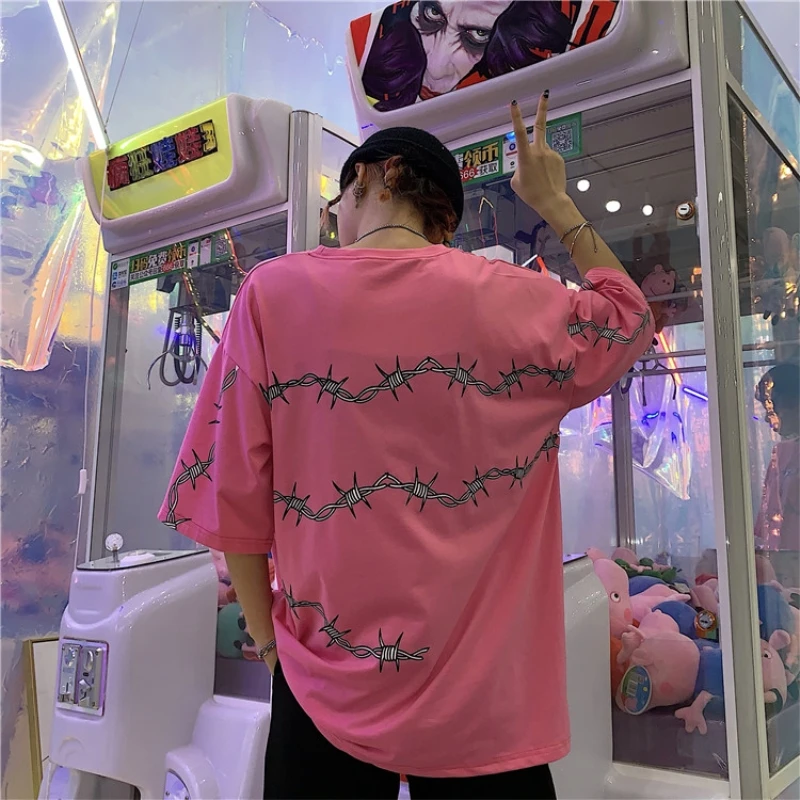 Женская футболка с принтом Harajuku Повседневная круглым вырезом и коротким рукавом