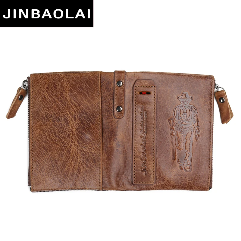 JINBAOLAI/горячая Распродажа мужской кошелек из натуральной воловьей кожи Crazy Horse