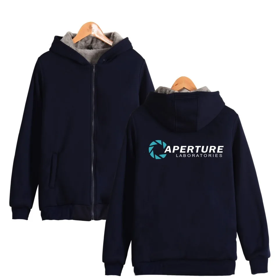 Aperture Science игровые куртки с капюшоном молнией мужская одежда принтом диафрагма