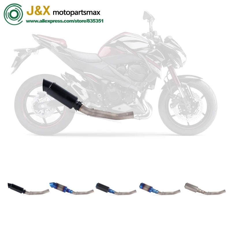 Полная система, слипоны для kawasaki Z750 Z 750, глушитель для мотоцикла, поход, средняя Соединительная средняя труба