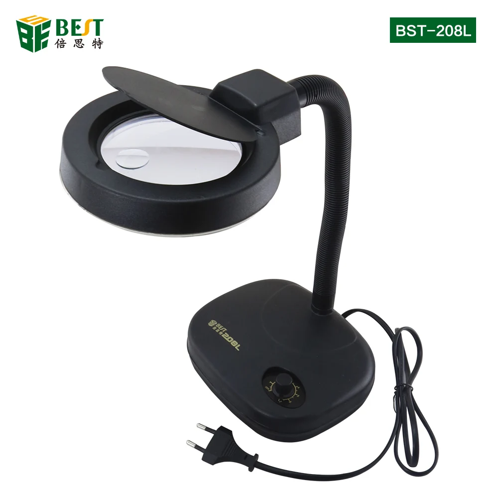 

BST-208L Adjustable LED Magnifying Glass Table Lamp LED Lights 5X 10X Magnification