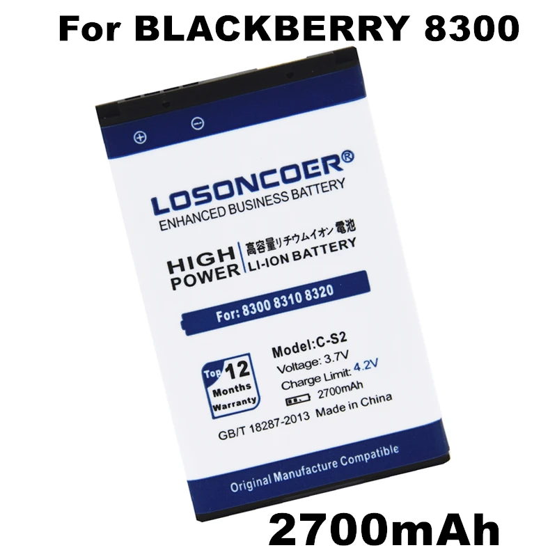 

LOSONCOER 2700 мАч C-S2 для Blackberry Curve 9300 8300 8310 8320 8330 8520 8530 8700 9330 8703E аккумулятор для мобильного телефона + быстрое прибытие