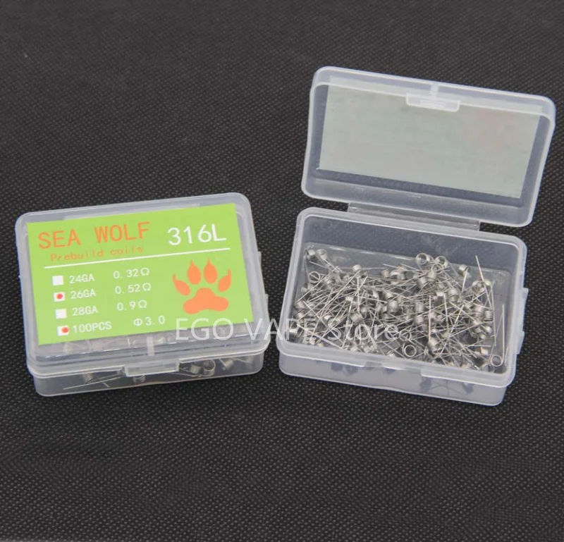 SEA WOLF SS316L предварительно спиральный нагревательный провод 24GA 26GA 28GA готовые