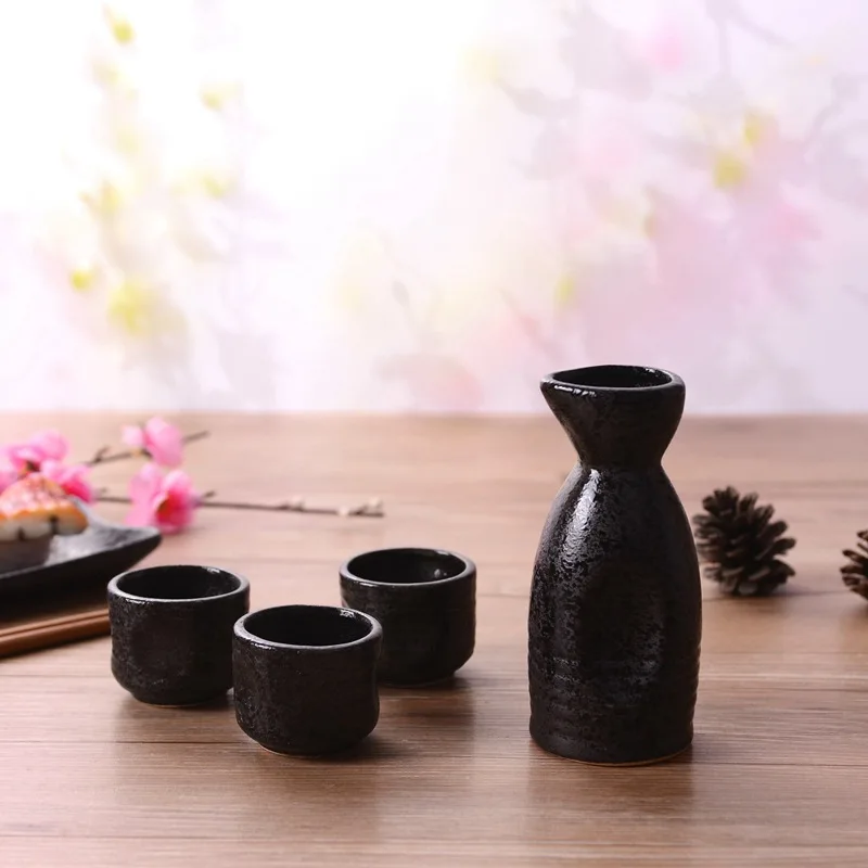 japanese style ceramic wine hip flask cup sake pot gift box set | Дом и сад