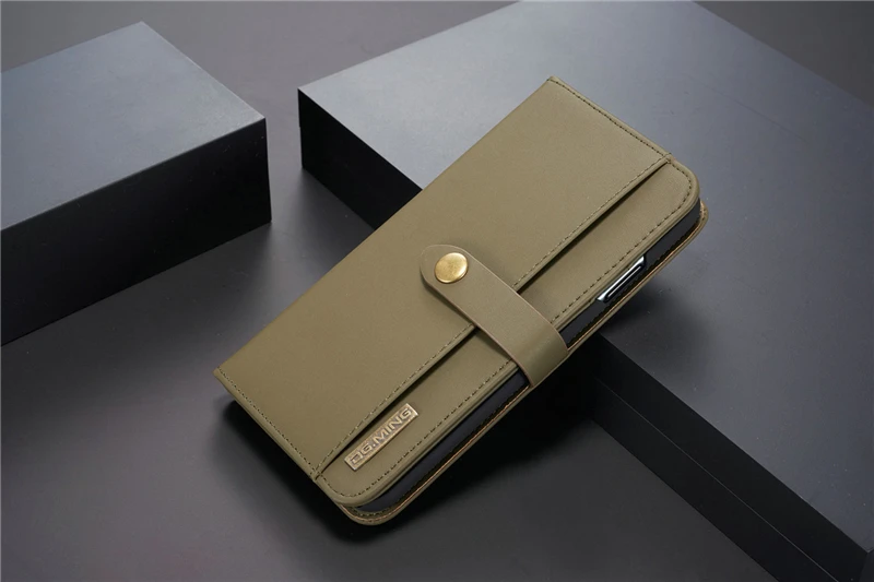 green Чехол-бумажник для IPhone X XS Max XR Роскошная кожа caseme кошелёк для карт денег чехол для iPhone 7 8 6 6 S Plus Fundas Capa - Цвет: green
