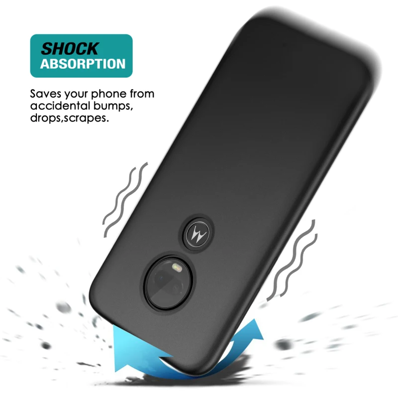 Чехол GrandEver Soft для Motorola Moto G7 Plus 360 ударопрочный бампер с встроенной защитой экрана в мраморном исполнении.
