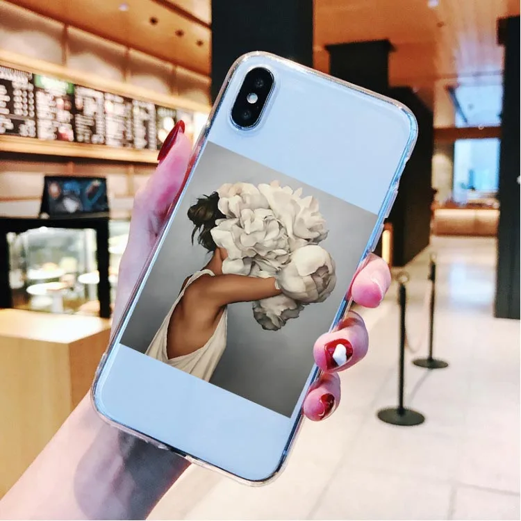 Модный эстетический сексуальный силиконовый чехол для iPhone X 5 5S SE 6 6splus 7 8 Plus XR XS