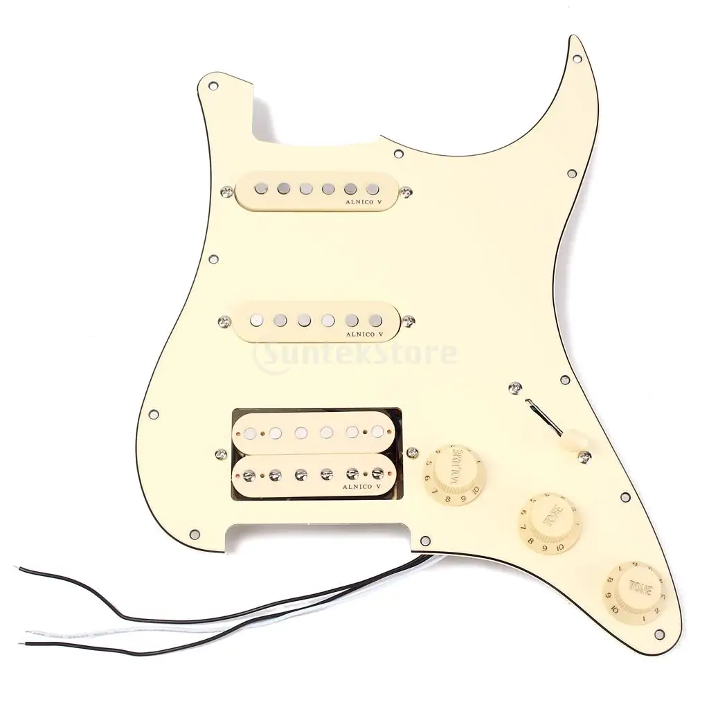 

Prewired 3-ply Pickguard Scratchplate SSH for ST Electric Guitar