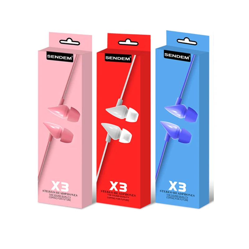 Sendem X3 оригинальные наушники Карамельный цвет Обувь для девочек вкладыши Hi Fi с
