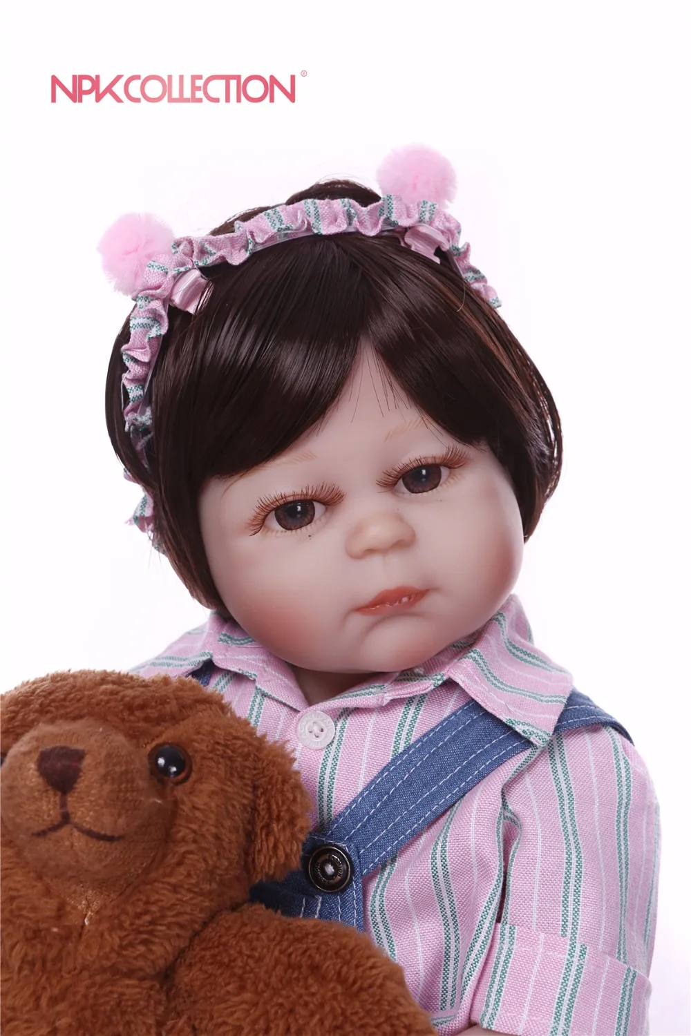 NPK 46 см красные куклы reborn Мягкие силиконовые детские bebe Принцесса bonecas красивая