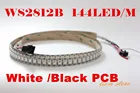 1 м 144 пикс.м WS2812B цифровой 5050 SMD Чип БелыйЧерный PCB WS2811 IC цифровая RGB Светодиодная лента DC5V IP2067 водонепроницаемая