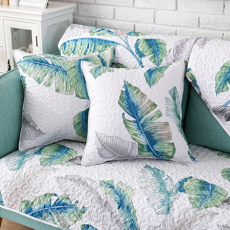 Чехол для дивана в европейском стиле с тропическими растениями хлопковые