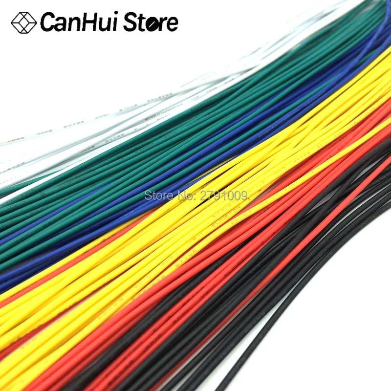 100 PCS/1007-26AWG ПВХ гальванически лужёные кабель для пайки ПП 26AWG 5/10/15/20 см Fly перемычек проводной кабель олова проводящие провода соединителя провода