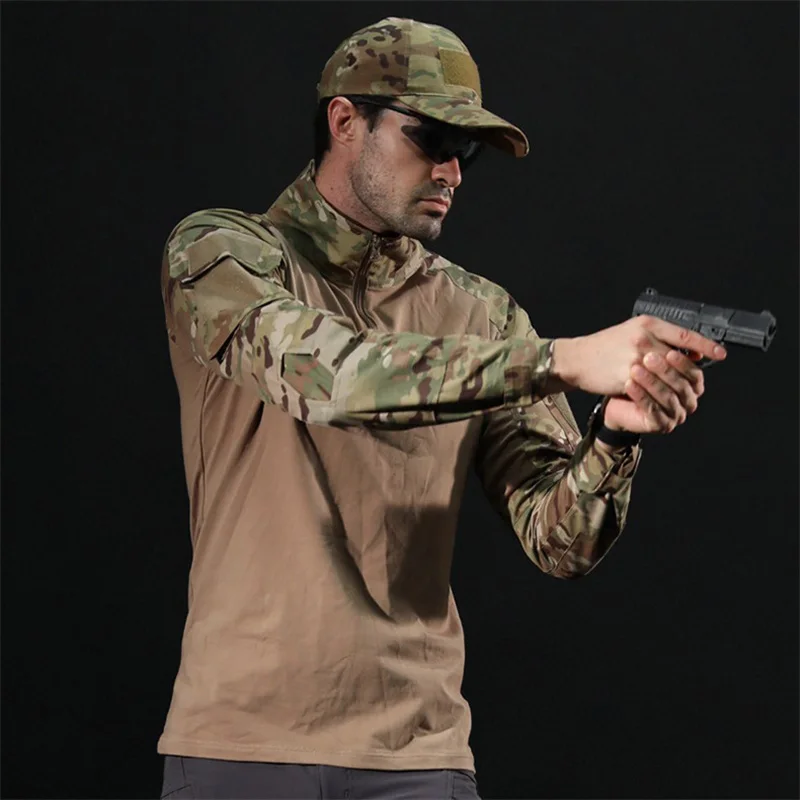 

US Army Military Uniform Combat Shirt Outdoor Men Combat Shirt Airsoft Paintball Tactical Army Shirts Hiking Hunting Shirt