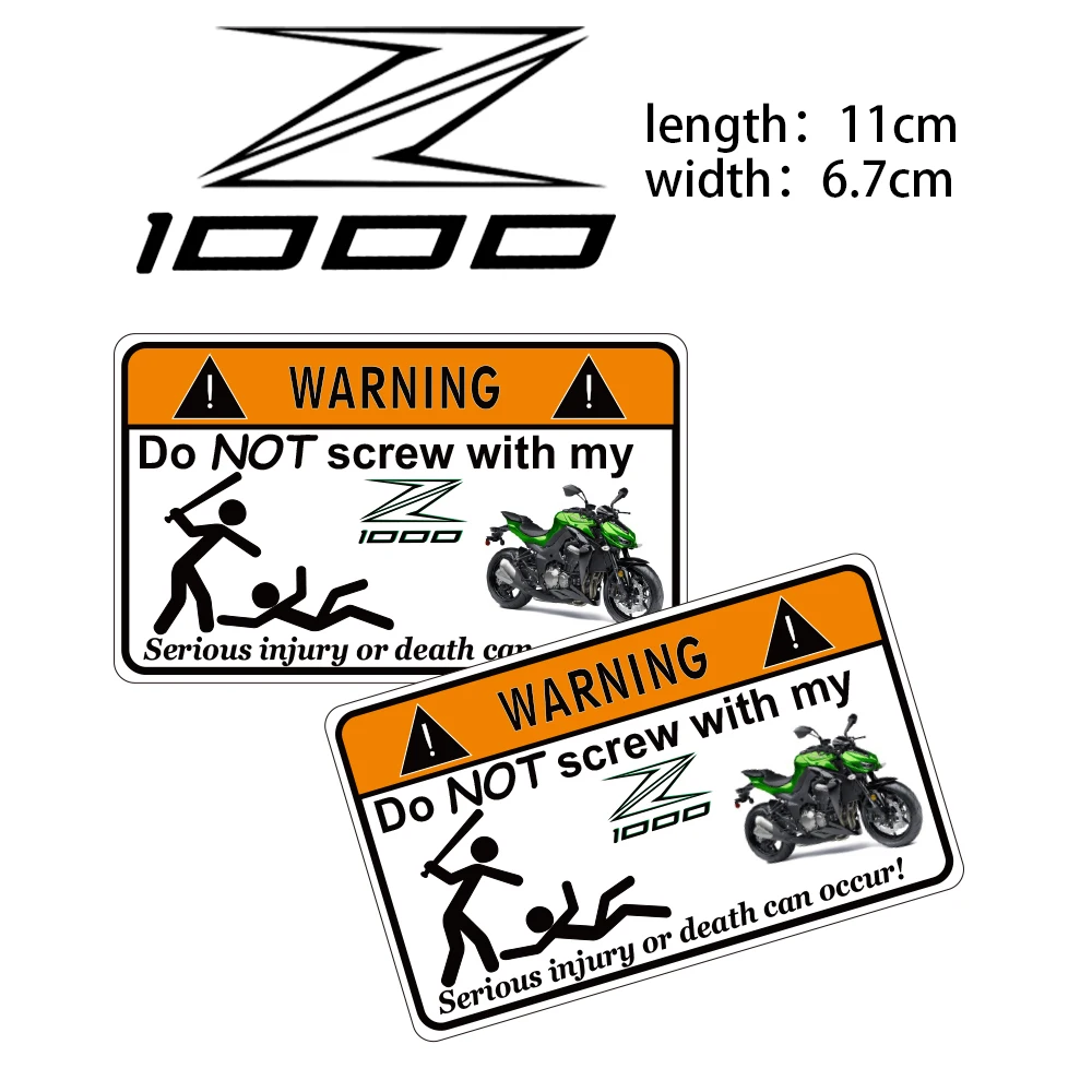 

KODASKIN Motorcycle 2D Creative Warning Sticker Decal Accessories for Z1000