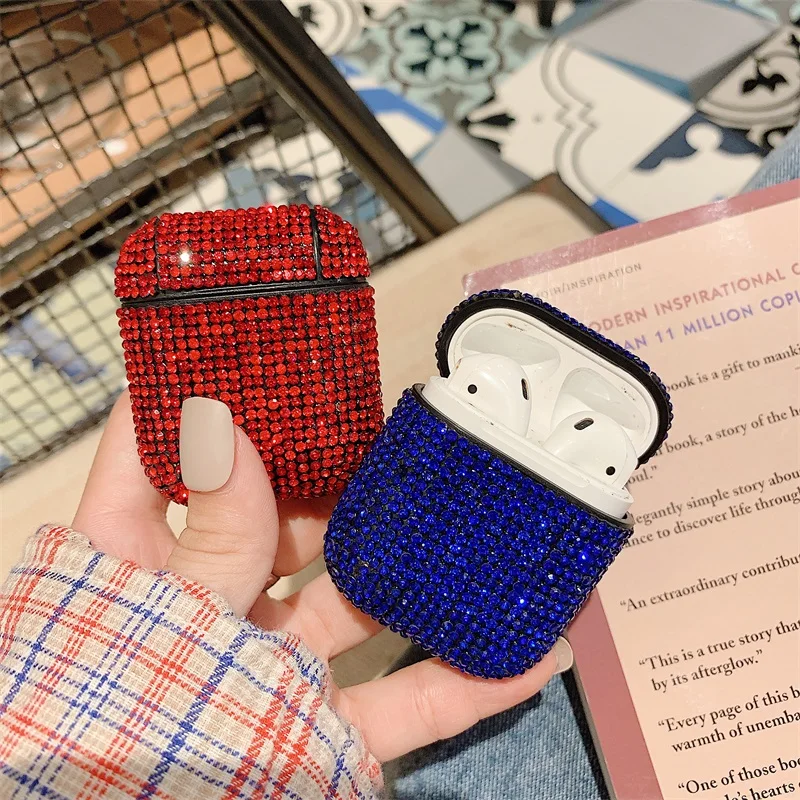 Чехол для беспроводных наушников AirPods 2 с бриллиантовыми блестками|Аксессуары