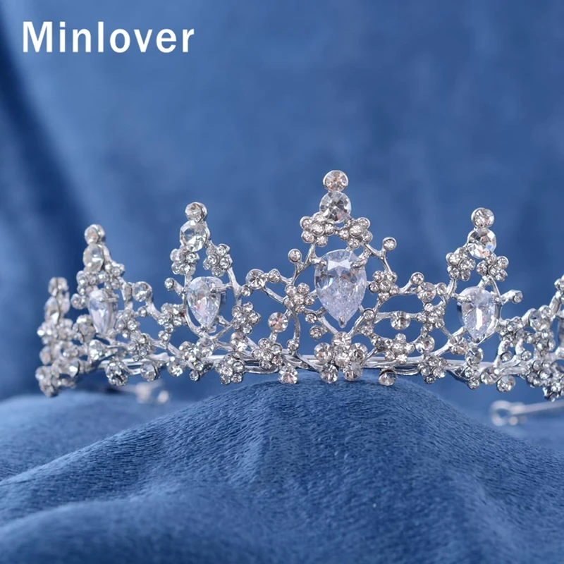 Женский ободок для волос Minlover Классическая свадебная диадема из горного