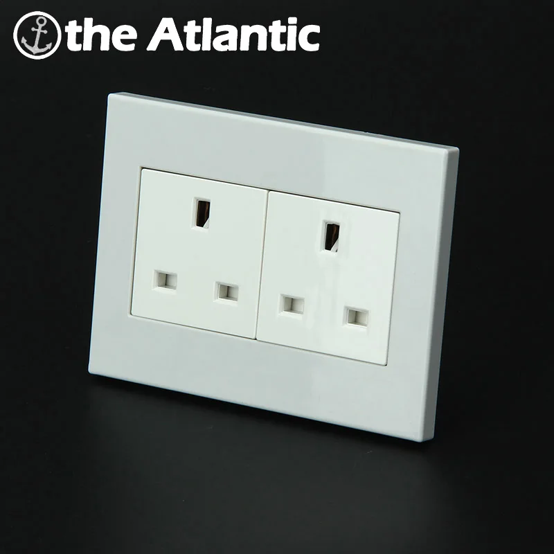 Фото Atlantic 13A двойной разъем стандарта Великобритании PC Панель стандарт розетка свет