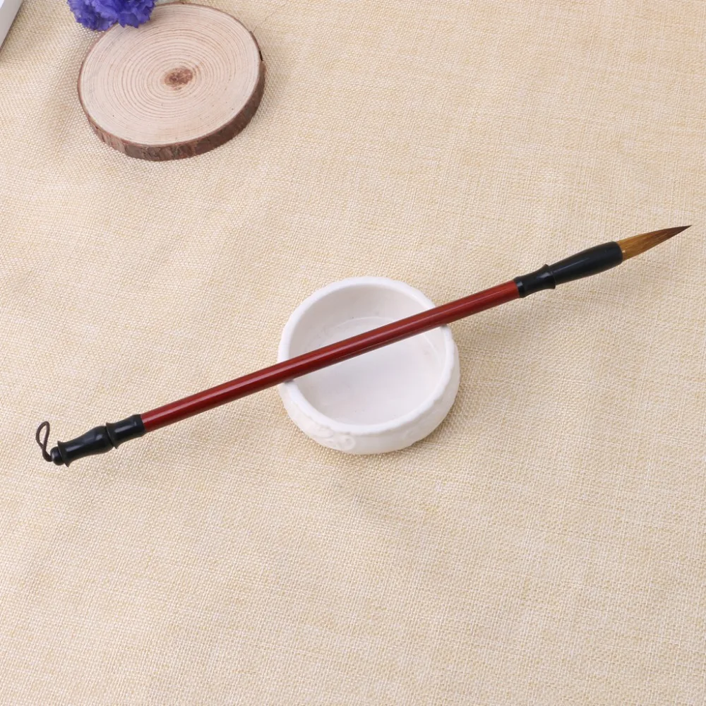 

1PC Chinese Calligraphy Brushes Pen Wolf Hair Writing Brush Wooden Handle