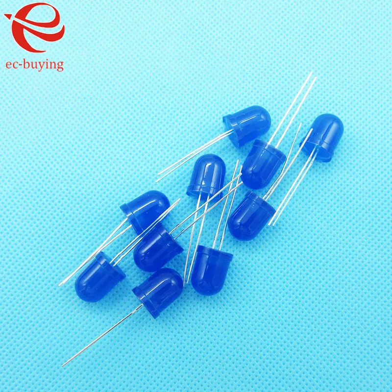 10 мм LED синий рассеянный круглый светоизлучающий диод лампа с отверстием DIP